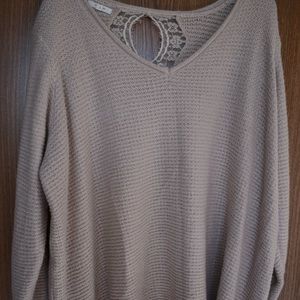 Maurices Sweater with lace backing - 3X